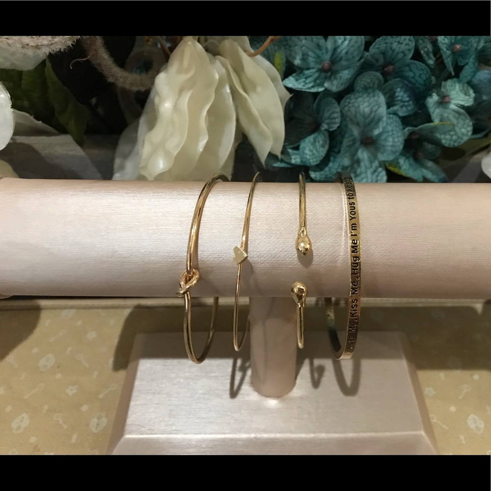 4 Gold “ Love Me” Bracelet Set